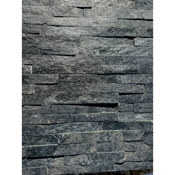 Akmens panelis „Black quartz”, 15 x 60 cm, m2